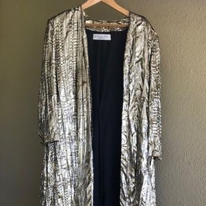 Silver Women's Evening Coat Christian Dior Vintage